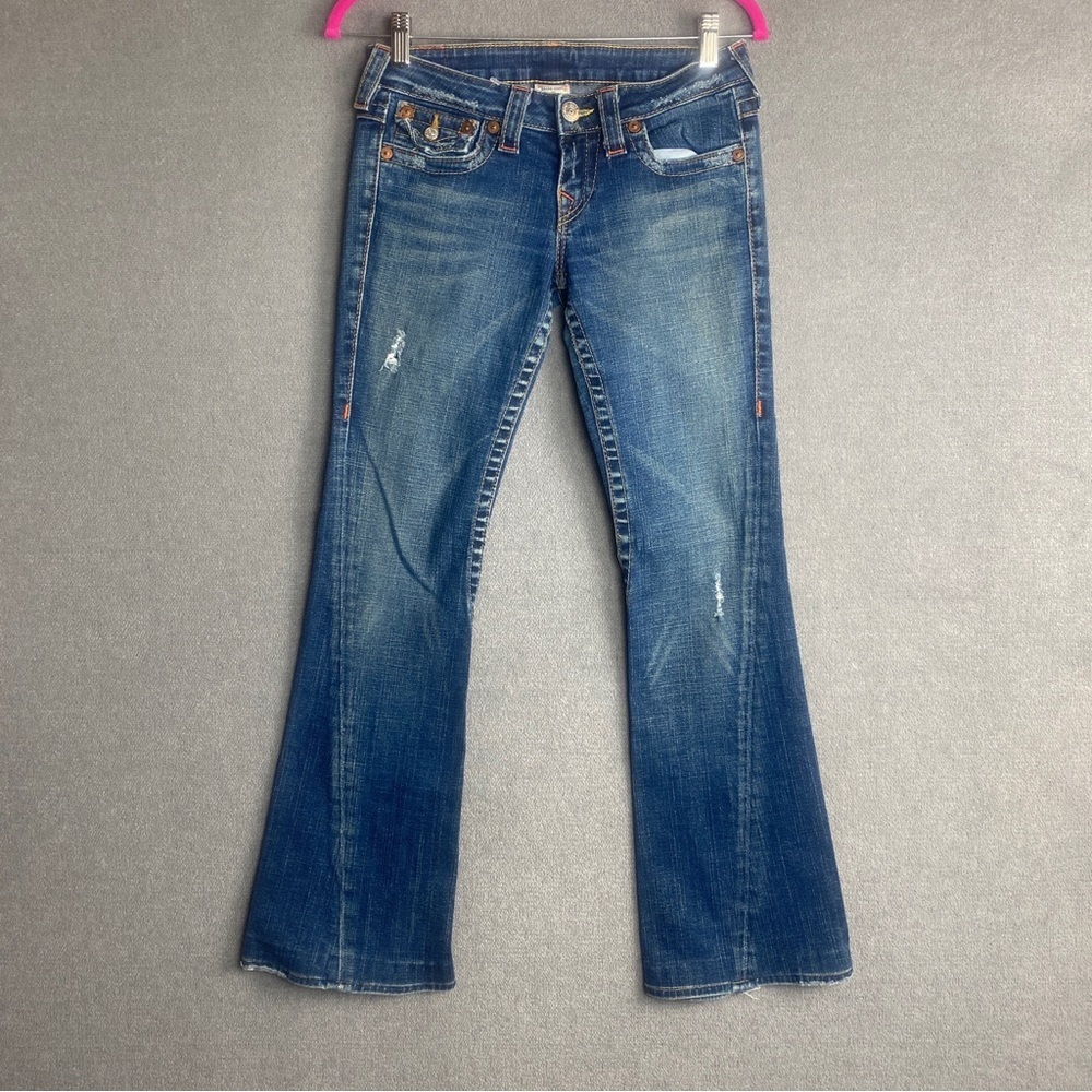 True Religion Joey Jeans Women’s Flare Low Rise Made USA Y2K size 27